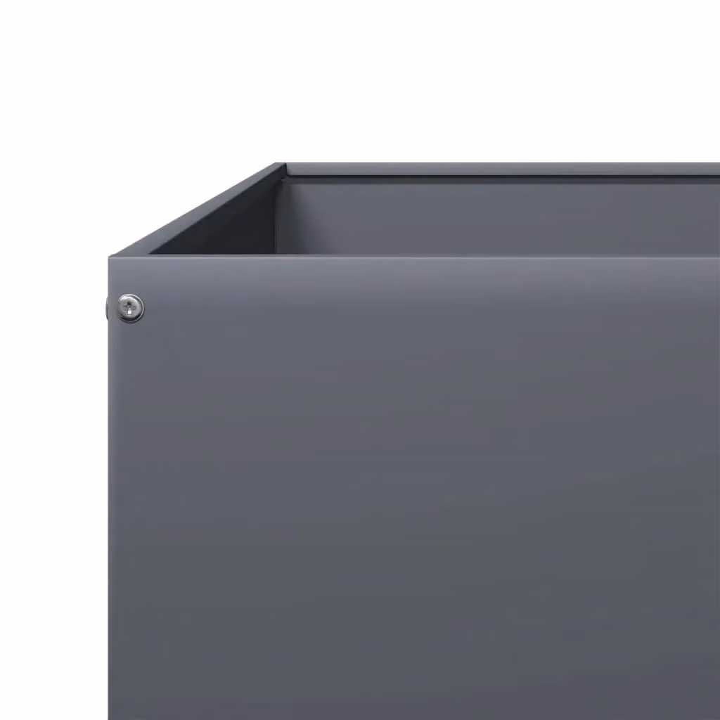 Berkfield Home Garden Anthracite Steel Raised Bed W/D/H: 100 x 100 x 18.5 cm – 3