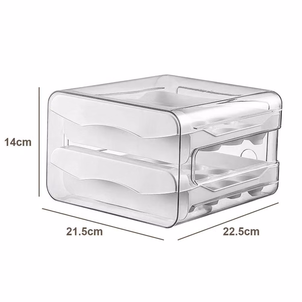 SPETLEK Egg Holder Box Tray Kitchen Storage Organiser in White – 2