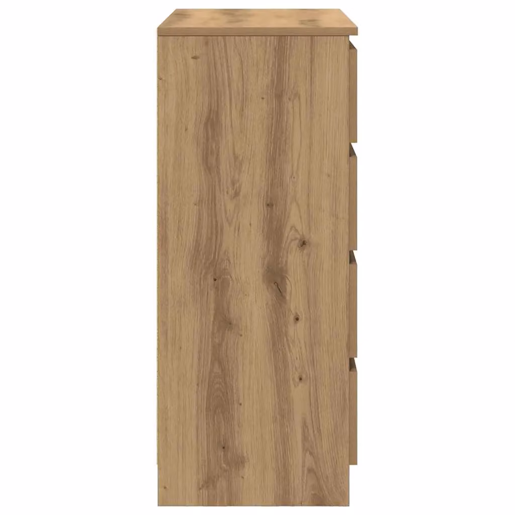 Berkfield Home Artisan Oak Sideboard with Drawers in Brown, W/D/H: 71 x 35 x 84 cm – 3