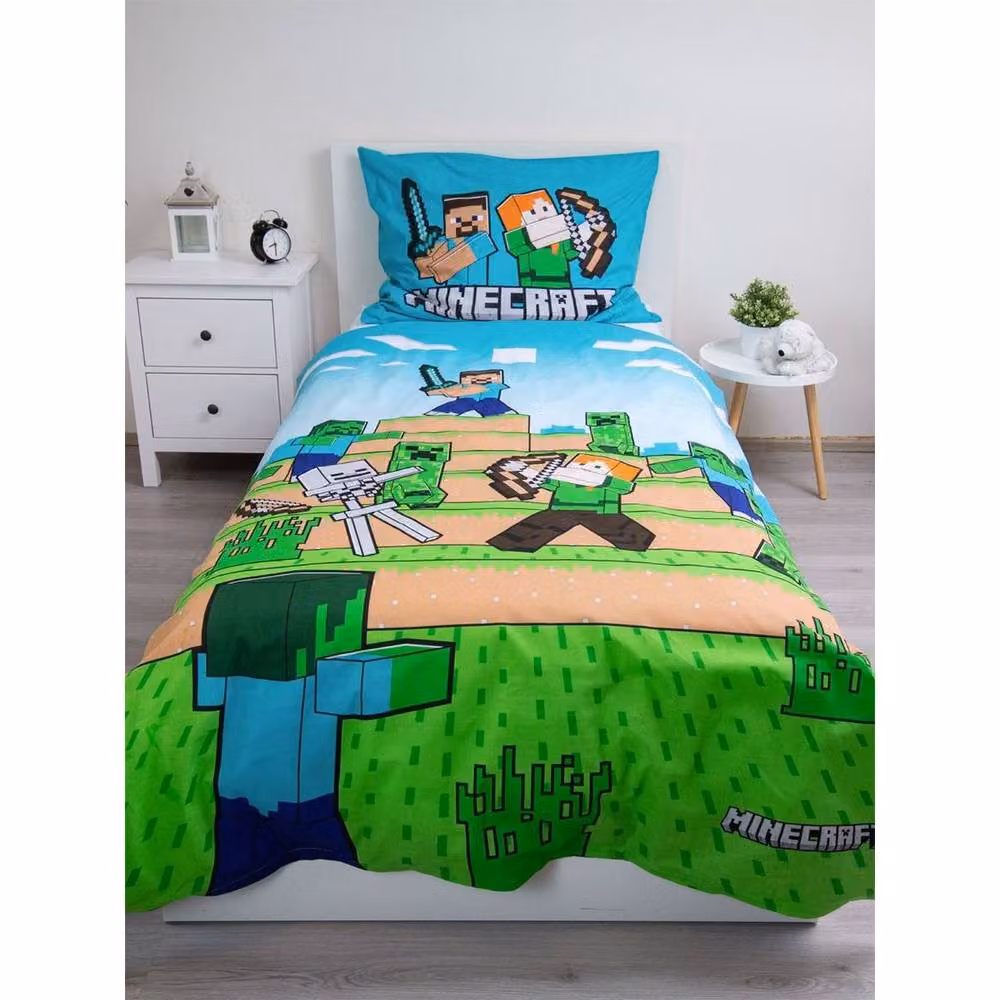 Minecraft We Got This Reversible Single Cotton Duvet Cover and Pillowcase Set, Multicolour, 90 x 200 cm – 2
