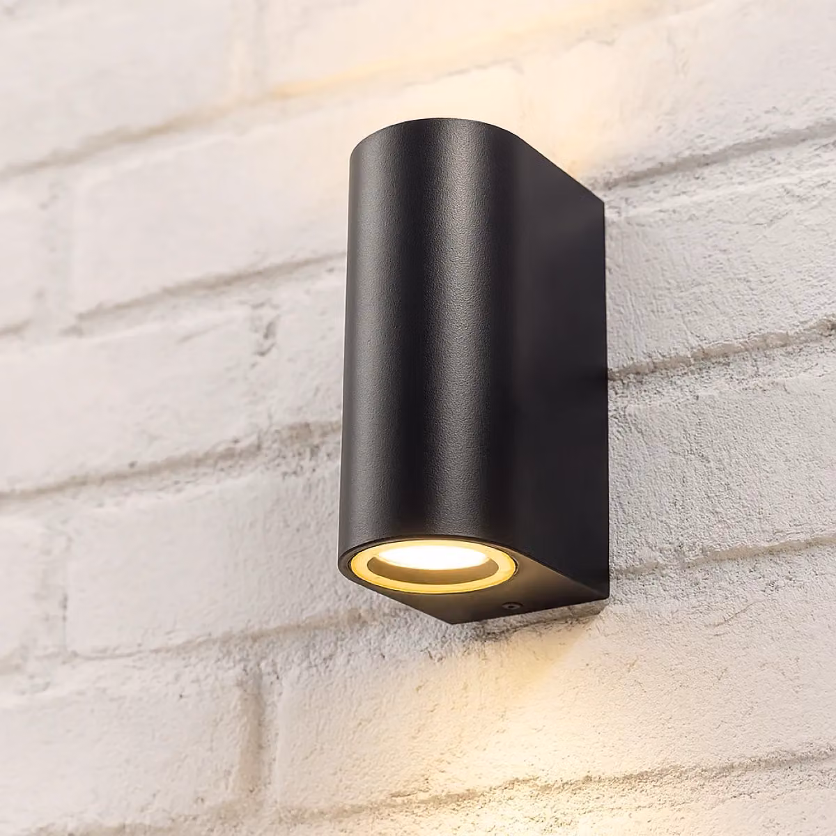 CGC Lighting Black Curved Up and Down Outdoor Wall Light with Transparent Glass – 7