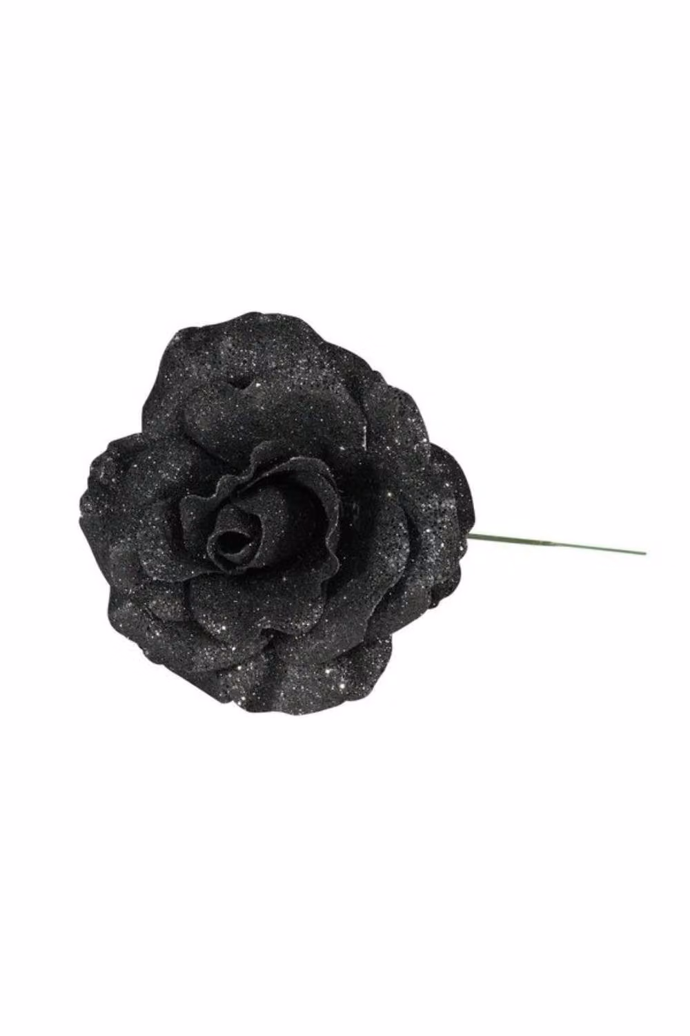 KDMD Black Glitter Rose Pendant Decorations, Pack of 3, Diameter: 21 cm – 2