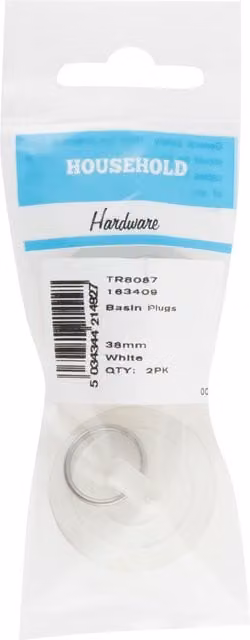 Hiatt White Basin Plug, 38mm