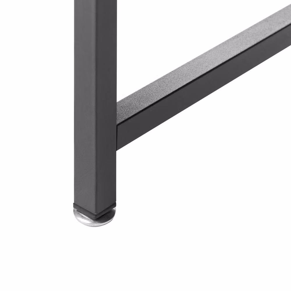 Wyld and Coco Industrial Writing Desk with Wood Top and Black Powder Coated Metal Frame, W/D/H: 120 x 120 x 75 cm – 4