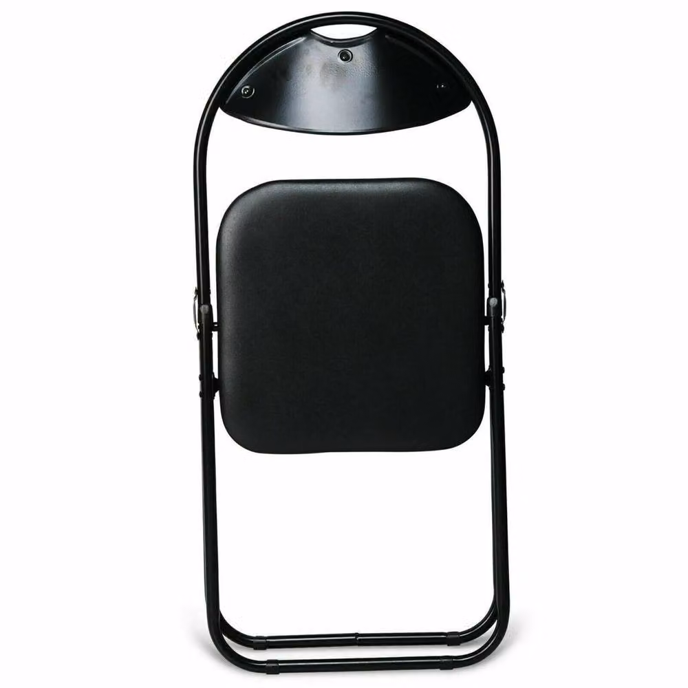 Spetlek Black Folding Chair with Synthetic Leather Upholstery – 5