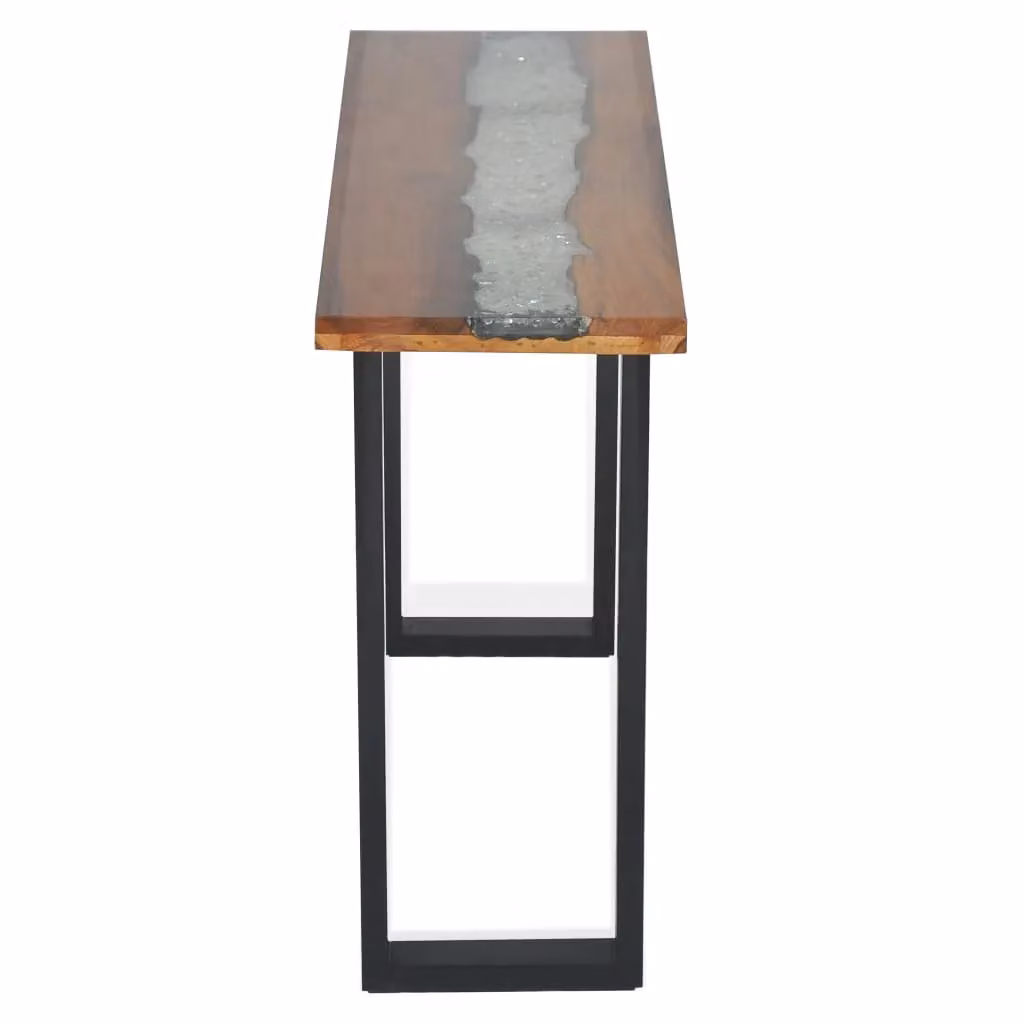 Berkfield Home Teak Console Table in Brown, W/D/H: 100 x 35 x 75 cm – 3