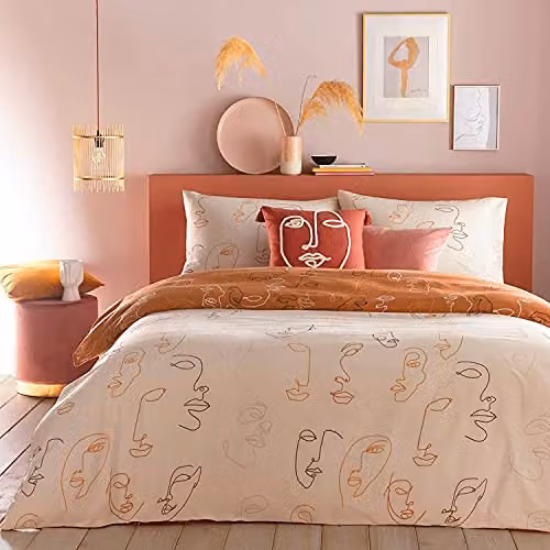 Riva Home Kindred Duvet Cover and Pillowcase Set, Beige, W: 140 cm, H: 200 cm – 2
