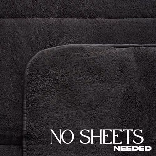 OHS Teddy Fleece 10.5 Tog Coverless Duvet and Pillowcase Set, Charcoal Grey, W/D/H: 200 x 200 cm – 3