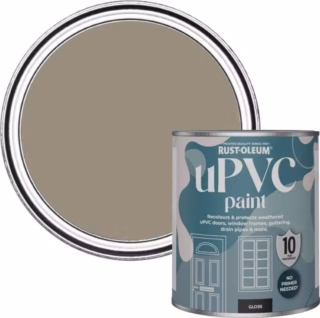 Rust-Oleum Gloss Finish UPVC Paint, Brown, 0.75 l