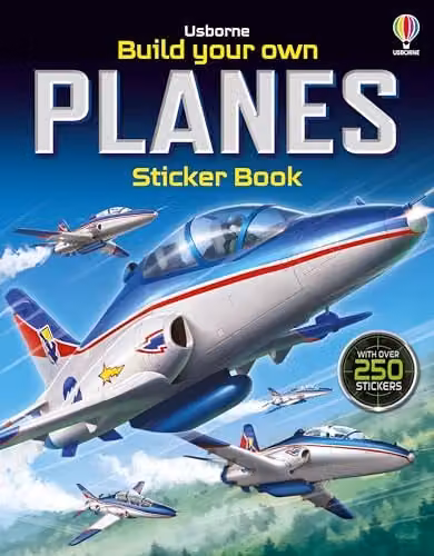 Usborne Build Your Own Planes Sticker Book, Multicolour