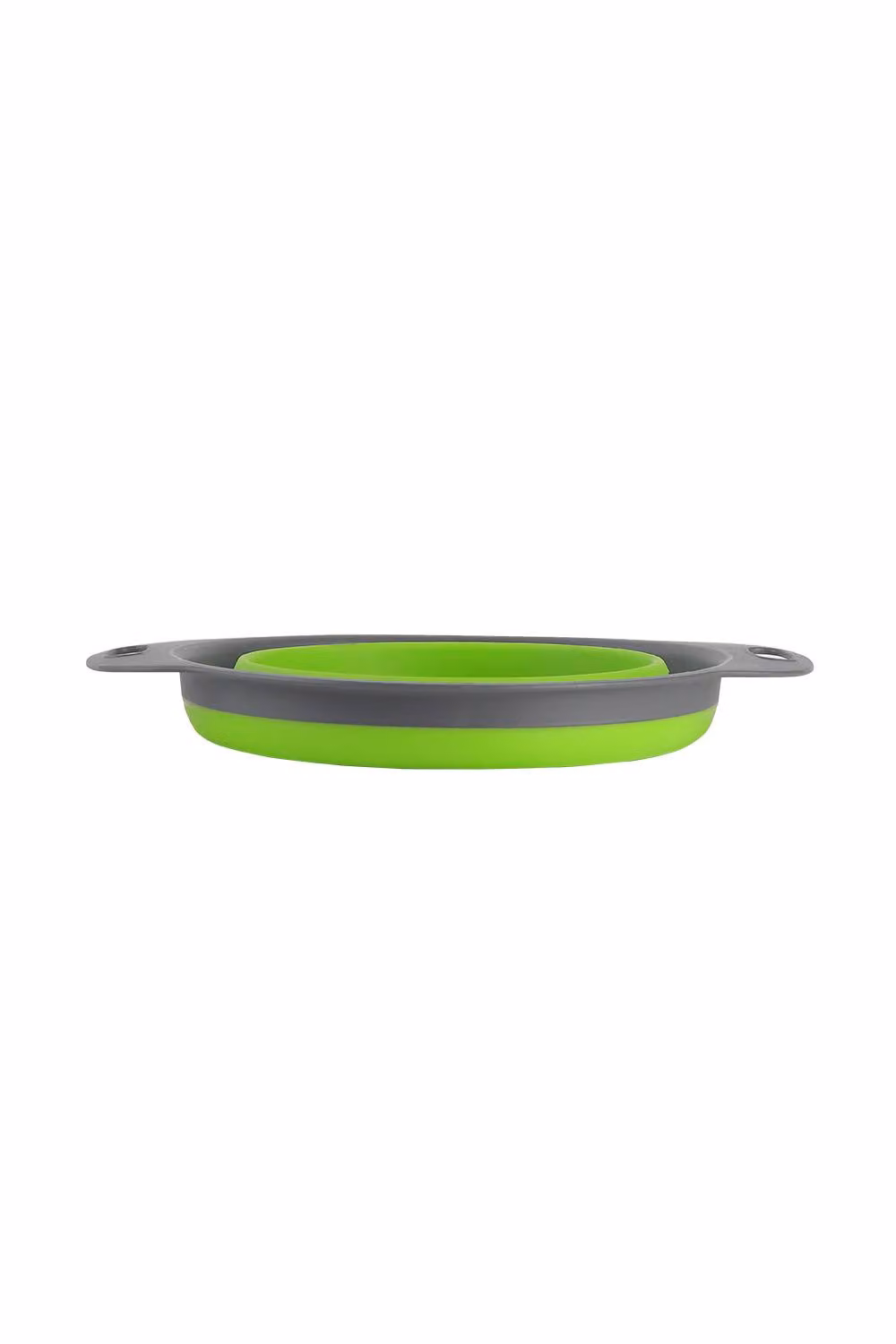 Livingandhome Collapsible Silicone Kitchen Colander Strainer Bowl with Handles, Green – 3