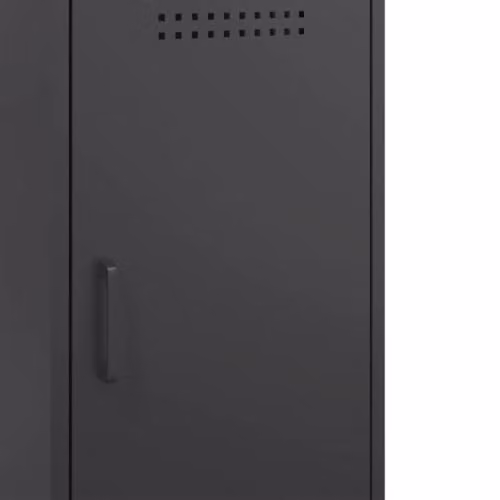 vidaXL Set of 2 Industrial Style Black Metal Sideboards, W/D/H: 36 x 39 x 79 cm – 5