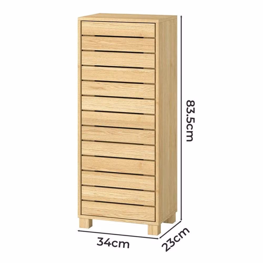 Nordara Oak Luxe Freestanding Bathroom Storage Cabinet in Natural Oak – 2