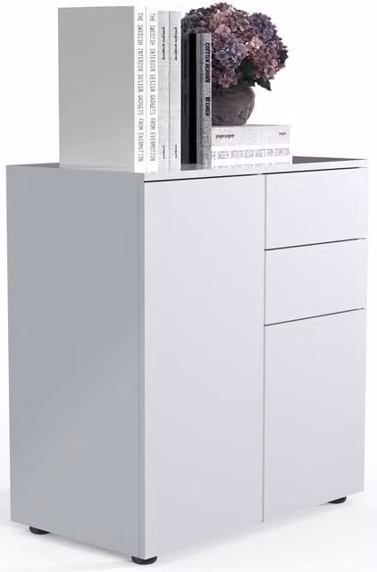 VCM Dalosa 4 Drawer White Chest of Drawers Sideboard – 1