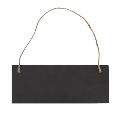 Nicola Spring Black Slate Rectangle Chalkboard Memo Board, W: 25 cm, H: 10 cm