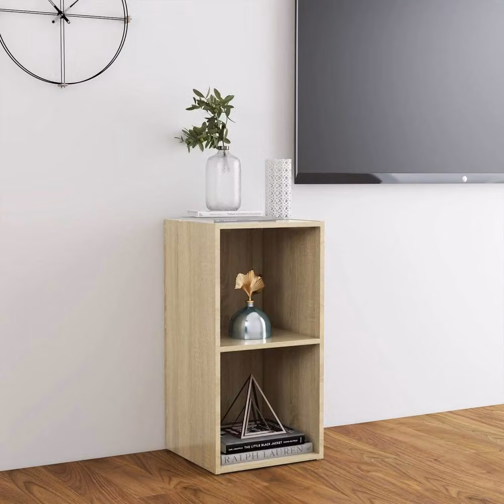 Berkfield Home Sonoma Oak TV Cabinet in Brown, W/D/H: 72 x 35 x 36.5 cm – 3