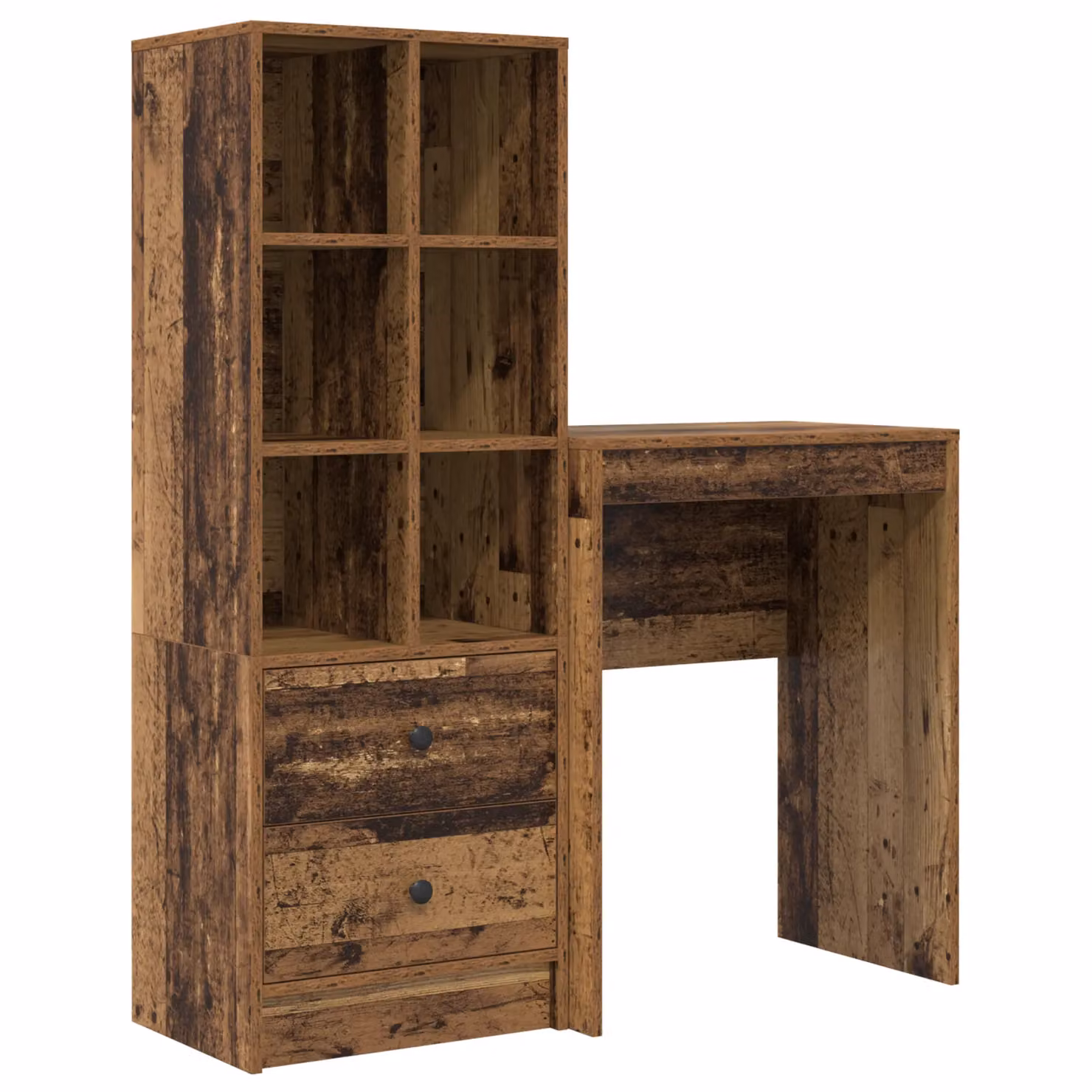 Berkfield Home Rustic Writing Desk in Yellow and Brown Engineered Wood – 2