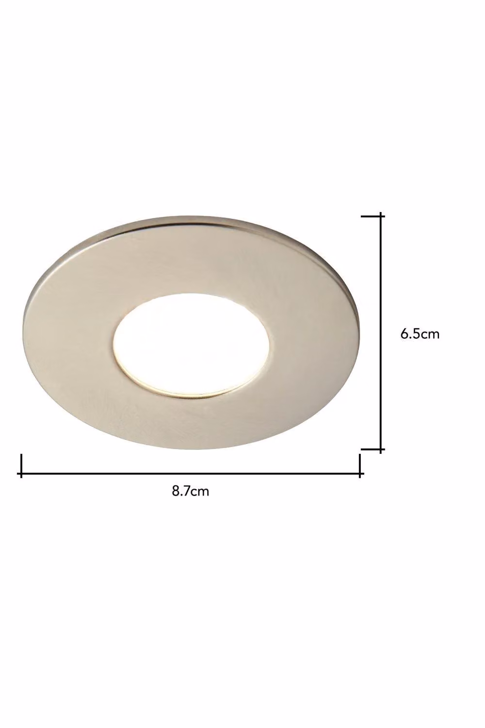 BHS Lighting Nate Circular Fire Rated Recessed Downlight in Silver – 2