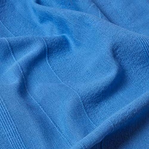 Homescapes Blue Cotton Rajput Ribbed Woven Throw, W/D/H: 225 x 255 cm – 3