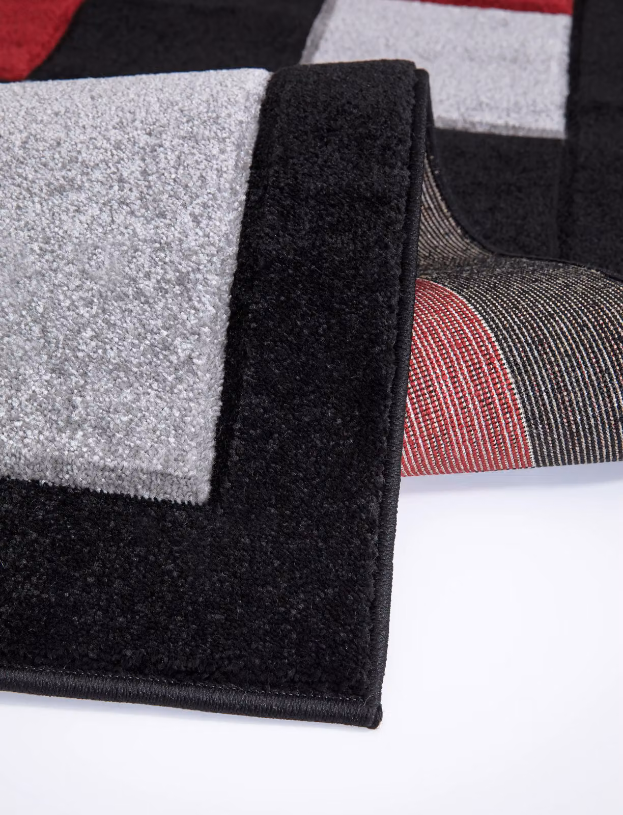 Smart Living Havana Modern Hand Carved Area Rug in Jet Black and Multicolour, W: 200 cm, D: 290 cm – 4