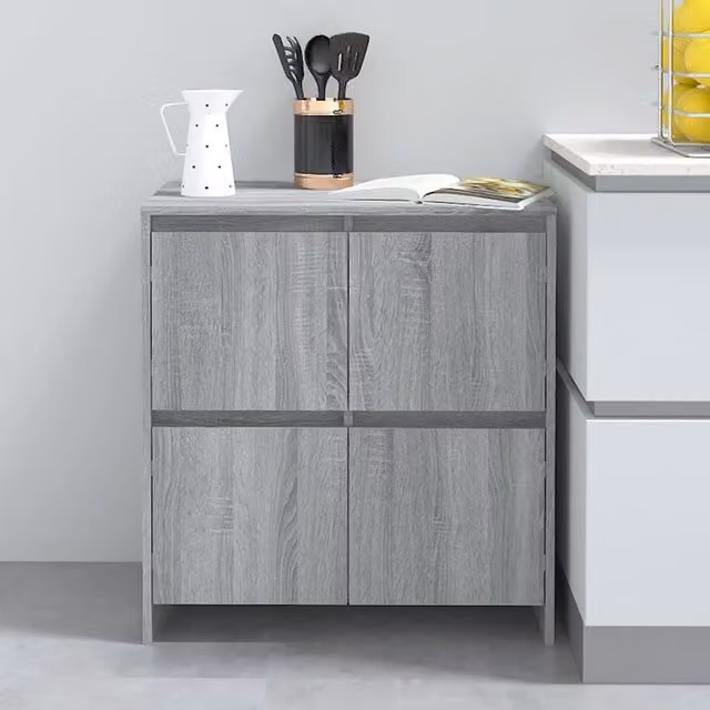 Berkfield Home Grey Sonoma Sideboard in Engineered Wood, W: 70 cm, D: 41 cm, H: 75 cm – 1
