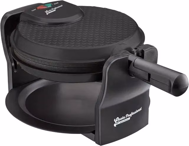 Cooks Professional Rotary Belgian Waffle Maker Machine with Non-Stick Plates and Drip Tray in Black – 2