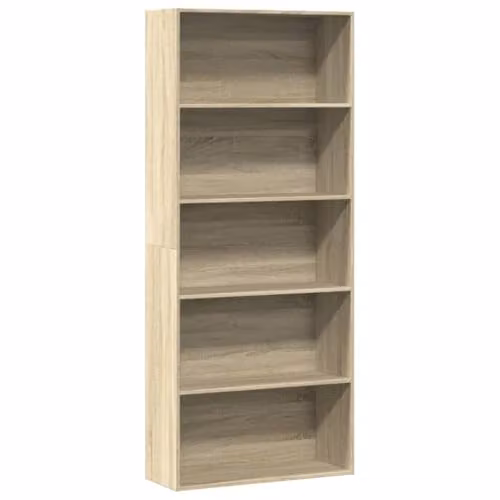 vidaXL Book Cabinet in Sonoma Oak Brown, MDF, W/D/H: 80 x 30 x 189 cm – 1