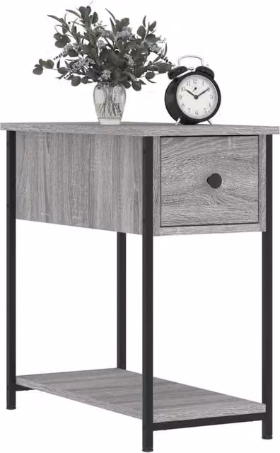 Berkfield Home Set of 2 Durable Bedside Cabinets in Grey Sonoma, W/D/H: 30 x 60 x 60 cm – 1