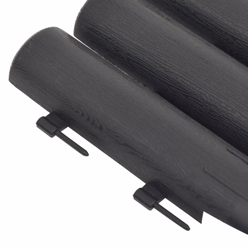 Berkfield Home Lawn Edgings, 36 Pieces, Anthracite, 10 m – 5
