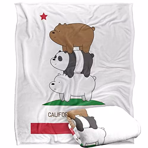 LOGOVISION White Fleece Throw Blanket, W/D/H: 152 x 127 cm