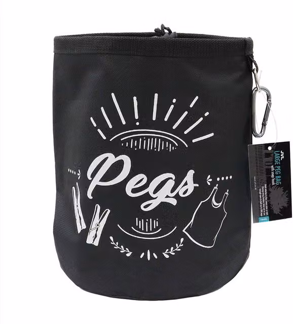 JVL Large Waterproof Peg Bag in Black – 2