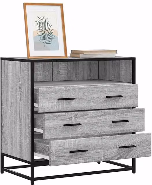 Berkfield Home Grey Sonoma Drawer Cabinet W/D/H: 70 x 41 x 70 cm