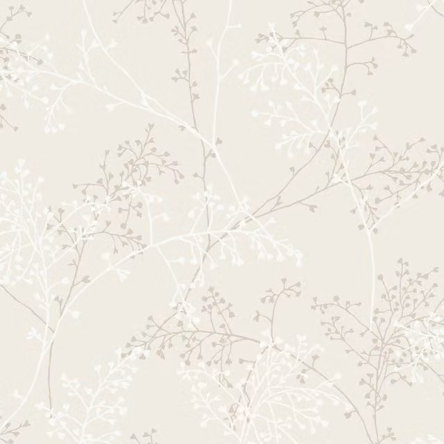 Grandeco Taranto Cream Floral Botanical Modern Wallpaper in Beige