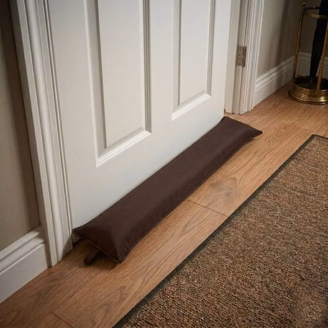 Snug City Premium Filled Draught Excluder for Doors and Windows in Brown