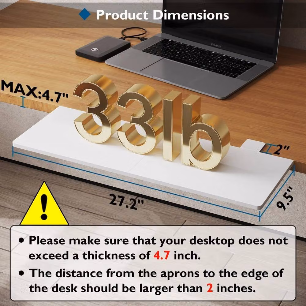 SPETLEK Desk Extender Tray White – 2