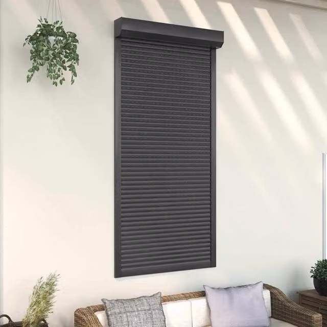 Berkfield Home Manual Aluminium Roller Shutter, Anthracite, W: 100 cm, H: 210 cm – 1