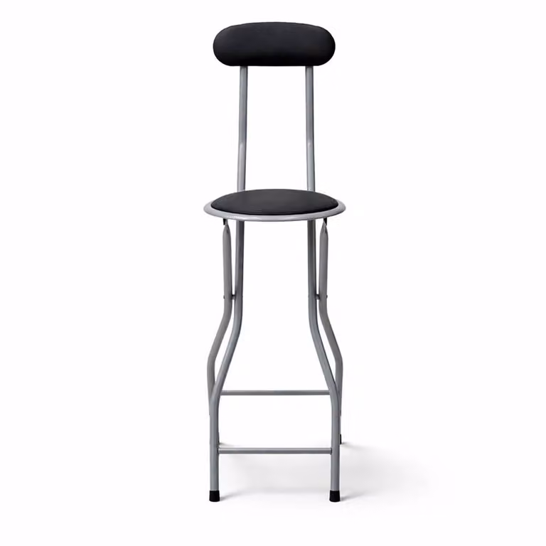 EONLION Modern Black Synthetic Leather Kitchen Bar Stool