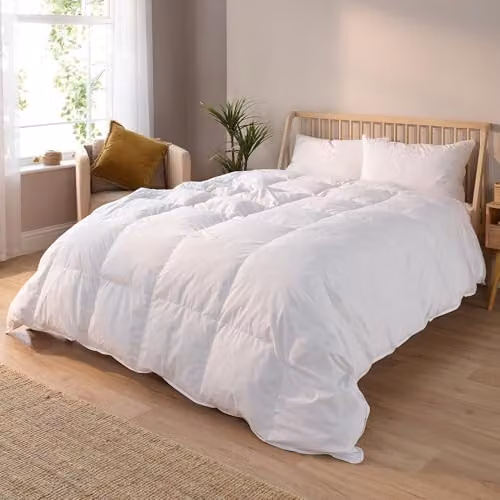 Snuggledown Duck Feather and Down All-Season Duvet, 10.5 Tog, White, W/D/H: 135 x 200 cm – 1