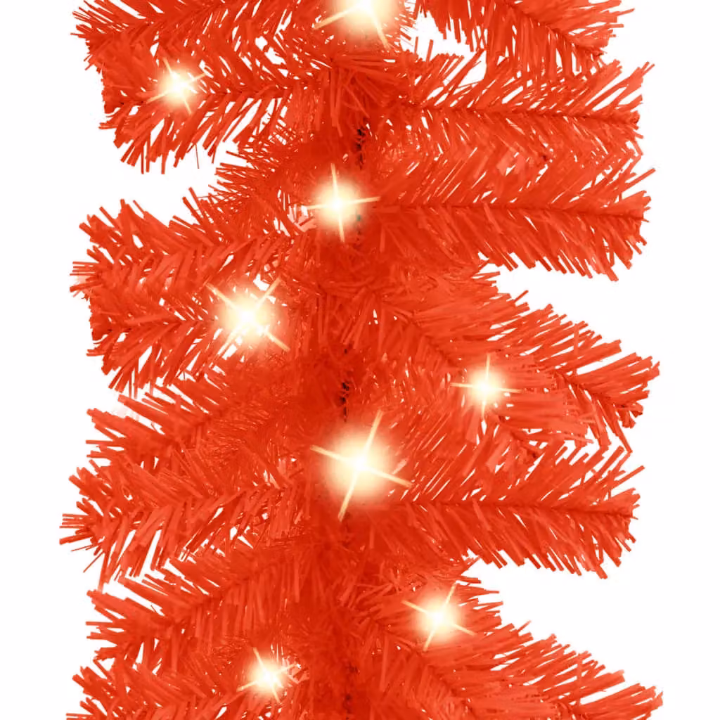 Berkfield Home Red Christmas Garland with LED Lights, 20 m – 3
