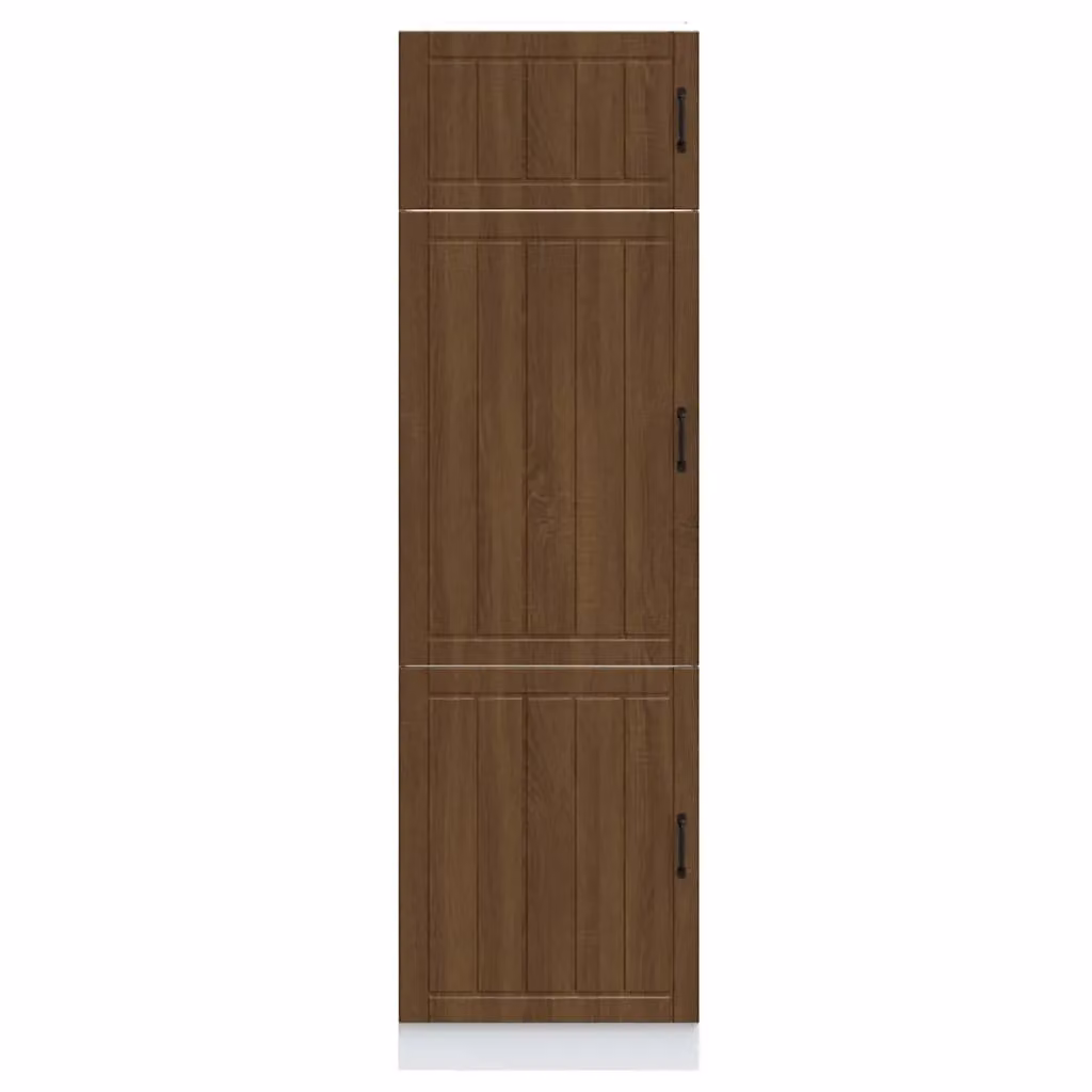 Berkfield Home Lucca Kitchen Wall Unit in Brown Oak Matt Engineered Wood – 3