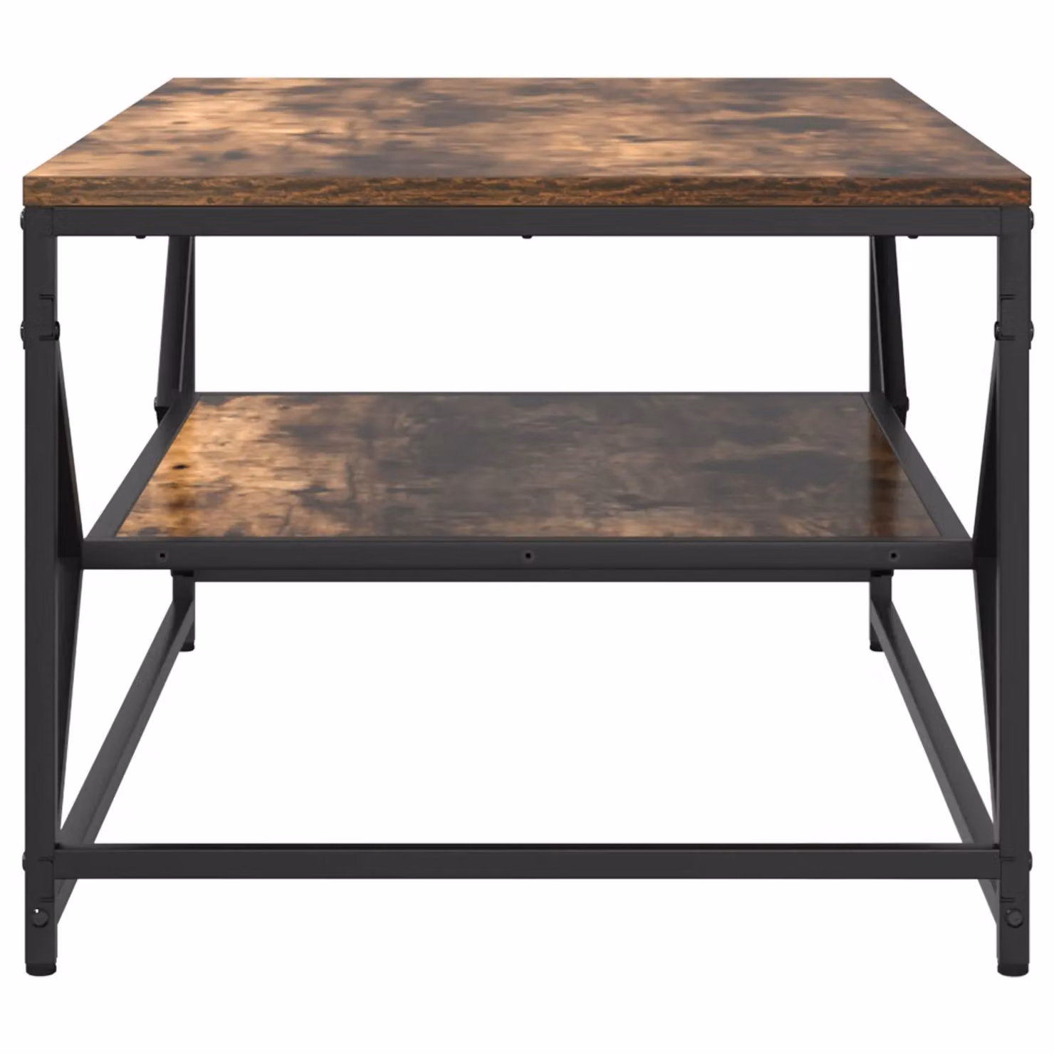 Berkfield Home Smoked Oak Coffee Table with Shelf, Brown, W/D/H: 90 x 50 x 40 cm – 3
