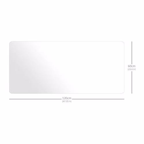 Nicoman Non-Slip PVC Desk Protector Mat, Waterproof and Heat Resistant, Transparent, W: 120 cm, D: 60 cm – 2