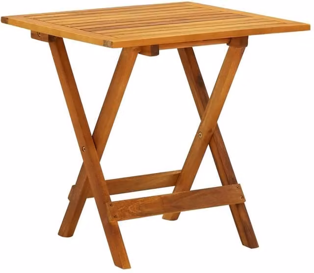 Berkfield Home Rustic Brown Solid Acacia Wood Bistro Table, W/D/H: 46 x 46 x 47 cm – 1