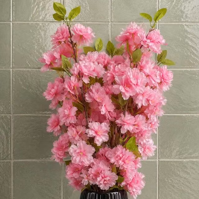 Leaf Botanik Pink Artificial Blossom Stem Pack of 6, Height: 100 cm – 1