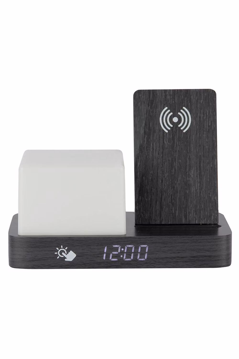 PRESENT TIME Karlsson Retro Digital LED Alarm Clock with Night Light in Black Wood Veneer – 2