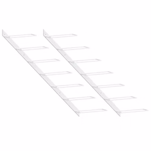 vidaXL Wall-Mounted White Metal Wine Rack for 7 Bottles