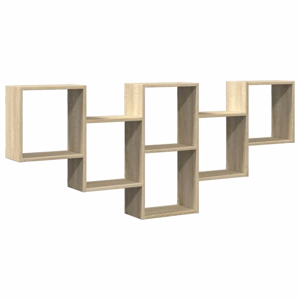 Berkfield Home Sonoma Oak Wall Shelf in Brown, W/D/H: 159 x 18 x 66 cm – 2