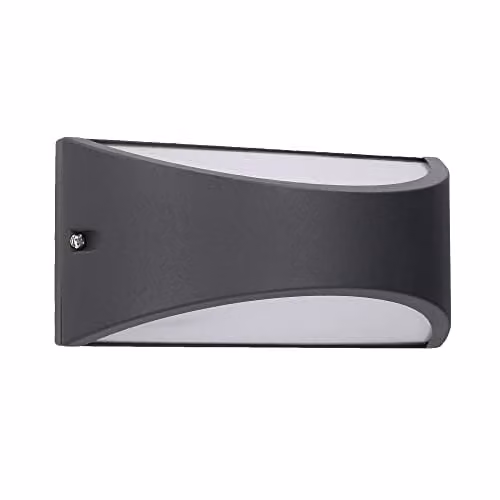 Netlighting Forlight Kapa Outdoor LED Up & Down Wall Light, Grey, 945lm, 3000K, IP54