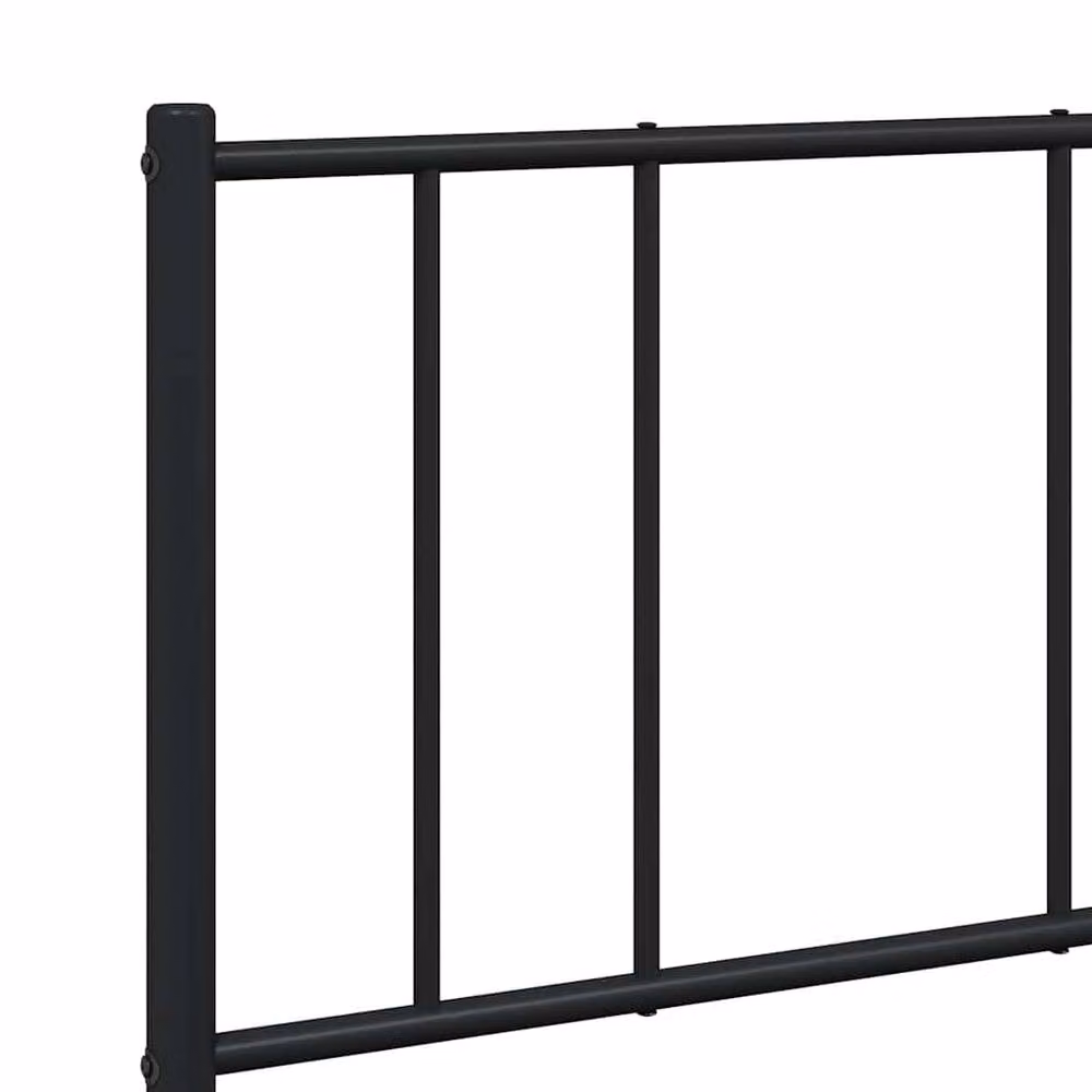 Berkfield Home Metal Bed Frame with Headboard and Footboard in Black, W/D/H: 160 x 200 x 90 cm – 3