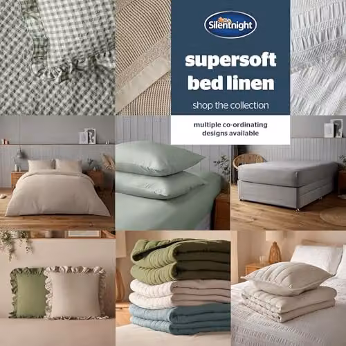 Silentnight Supersoft Dove Grey Fitted Sheet, W/D/H: 180 x 200 cm – 3